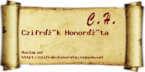 Czifrák Honoráta névjegykártya